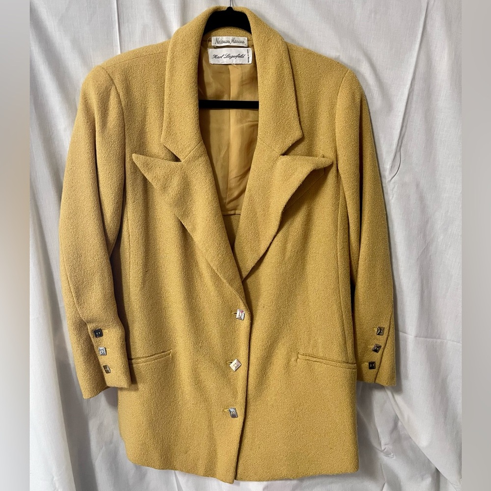 Vintage 80s Karl Lagerfeld Blazer | mustard yellow